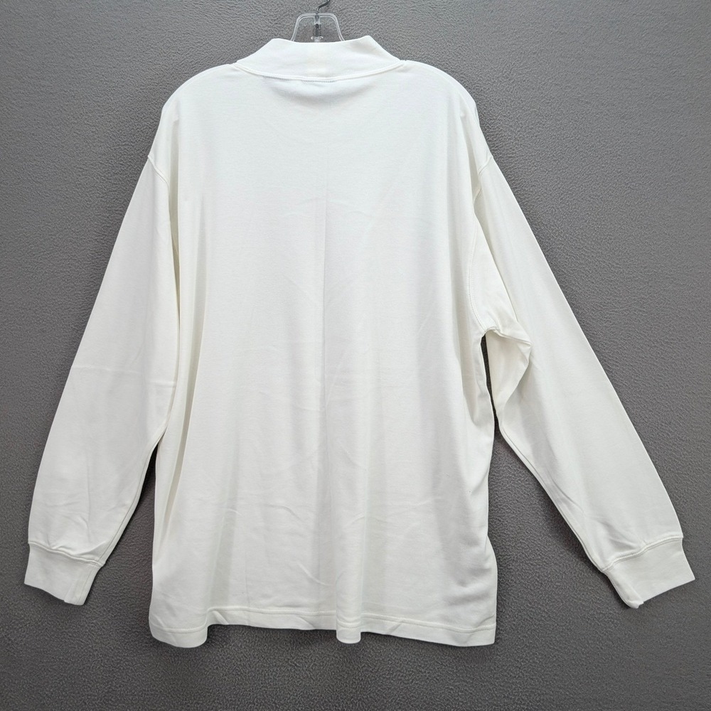 St. John's Bay Top Women's Size XL White Mock Neck Long‎ Sleeve Pullover 2pcs - Picture 5 of 11